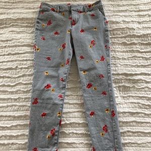 Old Navy Blue and White Striped Pixie Pants